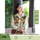兩三事梵高假兩件毛衣女2026春季新款設計感復古花色上衣森系詩(shī)語(yǔ) 綠色 M