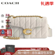 蔻馳（COACH）女包 Tabby20/26系列絎縫羊皮女款鏈條單肩斜挎包 節日送禮 白色金扣 CP150 B4HA【中號】