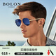 BOLON暴龍眼鏡男高清偏光太陽(yáng)鏡新款飛行員墨鏡 駕駛鏡 BL8030 D61-鏡框玫瑰金/鏡片藍色反光