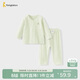 童泰（TONGTAI）寶寶睡衣夏季純棉套裝女童家居服男童空調服上衣褲子綠色80cm
