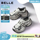百麗（Belle）張凌赫同款藍鯨老爹鞋女款商場(chǎng)同款運動(dòng)休閑鞋D2K1DAM6 銀色-單里 37 (235mm)