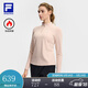 斐樂(lè )（FILA）官方女子針織長(cháng)袖上衣2026春季新款健身運動(dòng)基礎加絨長(cháng)T 香凝粉-PK M 165/84A/M