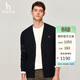 哈吉斯（HAZZYS）男裝V領(lǐng)外套羊毛開(kāi)衫ABYZD0BCF10 深藏青色DN 170/92A46