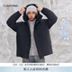 Calvin KleinJeans【防風(fēng)防水】秋冬男士ck90絨戶(hù)外潮流連帽派克羽絨服外套