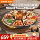蘇泊爾（SUPOR）暖菜板圓形家用熱菜板保溫板 大直徑加熱桌面轉盤(pán)600W大功率餐桌加熱墊飯菜保溫神器 雙向轉盤(pán) 【可煮火鍋可暖菜】IH火鍋3秒速涮