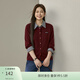 纖莉秀大碼女裝時(shí)髦設計感假兩件休閑減齡百搭毛衣胖mm春新款4887 安可拉紅 XL