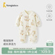 童泰（TONGTAI）嬰兒連體衣秋冬季純棉夾棉寶寶衣服新生兒棉哈衣爬服黃色73cm