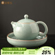 金鑲玉冰片汝窯西施壺功夫茶具陶瓷泡茶壺開(kāi)片冰裂家用陳為勤手作