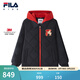FILA【新雪麗棉】斐樂(lè )兒童棉服2026春新款男中大童連帽外套新年款 傳奇藍-NV 150