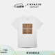 蔻馳（COACH）奧萊女士女裝經(jīng)典標志T恤短袖舒適百搭夏季 白色 S