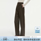 范思藍恩通勤休閑拖地彎刀褲女秋冬2024新款百搭高腰褲子14402 摩卡棕 M