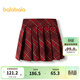 巴拉巴拉女童半身裙春裝短裙兒童格紋百褶裙毛呢時(shí)尚洋氣百搭舒適 紅色調00466 140 cm