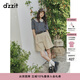 DZZIT地素短褲夏季西裝短褲颯爽干練丹寧褲子女3J2Q1029J 淺卡其色 S