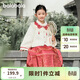 巴拉巴拉童裝女童馬面裙套裝冬裝紅色長(cháng)袖寶寶小童新中式