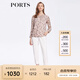 PORTS寶姿商場(chǎng)同款女裝春季滿(mǎn)印花卉真絲上裝LM8B102MPS141 鹽粉色印花 S (4)