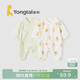 童泰（TONGTAI）嬰兒連體衣夏季新生兒衣服寶寶家居內衣蝴蝶衣2件裝 綠色59cm
