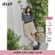 DZZIT地素短褲夏季西裝短褲颯爽干練丹寧褲子女3J2Q1029J 淺卡其色 S
