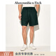 Abercrombie & Fitch美式復古百搭松緊腰五分褲休閑褲短褲25夏季男裝128-5048 橄欖綠 S (175/76A)