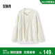 森馬（Semir）毛衣女冬圍巾蕾絲V領(lǐng)絞花寬松2025優(yōu)雅小性感套頭衫109725107011