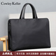 COWLEY KELLER公文包男士手提包大容量商務(wù)電腦包出差通勤防潑水牛津布包斜挎包 CK黑色【沒(méi)有拉桿箱帶】 40*8.5*29cm 15.6英寸