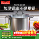 Momscook 304不銹鋼湯鍋 深湯鍋高湯鍋煮鍋湯鍋家用商用鍋 電磁爐燃氣通用 【可視鍋蓋款】- 26cm