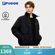 FILA FUSION斐樂(lè )潮牌棉服男2026春新款時(shí)尚休閑寬松保暖夾克外套 正黑色-BK M 170/92A/M