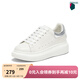 百思圖春商場(chǎng)新款牛皮休閑小白鞋松糕厚底女運動(dòng)板鞋ZWZA3AM4 白銀色（5cm經(jīng)典款） 39