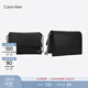 Calvin Klein女包通勤ck金屬字母翻蓋鏈條斜挎小方包枕頭包 001-太空黑 OS