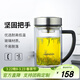 希諾（heenoor）雙層玻璃杯男士耐熱防燙帶把帶手柄商務(wù)辦公玻璃水杯過(guò)濾茶杯子 小熊杯蓋-雙層帶濾網(wǎng)290ml