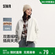 森馬（Semir）外套女抗靜電搖粒絨寬松休閑冬季拼接立領(lǐng)插肩袖夾克101724108004