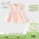 戴維貝拉（DAVE＆BELLA）女童七分褲套裝國風(fēng)休閑寶寶衣服夏季新款兒童上衣褲子兩件套 淺粉色【現貨】 100 cm（建議身高90-100cm）