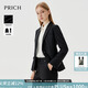 PRICH【可機洗綿羊毛】簡(jiǎn)約通勤西服套裝春秋新款職業(yè)西裝 19黑色西裝 XS 155