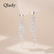 Qlady白水晶流蘇耳墜銀針耳飾耳環女輕奢高端2026新款高級感耳釘禮物