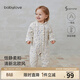 babylove【清倉】女寶寶夾棉連體衣冬季嬰兒保暖哈衣碎花外出棉服藍星幽芳 藍星幽芳 90cm