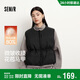 森馬（Semir）羽絨馬甲女純色收腰圓領(lǐng)疊穿2025冬oversize花苞外套109725103001