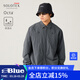 藍岐秋冬戶(hù)外防潑水翻領(lǐng)輕暖中間層帝人OCTA經(jīng)編網(wǎng)布抓絨襯衫男 圓鏡藍 L