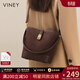 viney新款斜挎包包女包牛皮水桶包高級感生日禮物送女友老婆 【咖啡色】實(shí)用高檔品牌手提包 輕奢時(shí)尚百搭大容量通勤單肩包