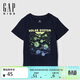 蓋璞男幼童夏季款棉質(zhì)童趣印花短袖T恤兒童裝美版782506