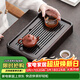 茶藝貴族黑檀木中盛水35*22茶盤(pán)家用實(shí)木茶臺中式辦公室蓄水小型