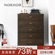 NORHOR正版英國Square Roots原裝進(jìn)口/北歐表情YUZU橡木實(shí)木五斗柜立柜 【現貨】0.8m