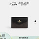 蔻馳（COACH）奧萊女士經(jīng)典標志翻蓋卡包 IM/胡桃木色/黑色