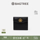 BAGTREE包包樹(shù) 真皮錢(qián)包復古多卡位卡包女士頭層牛皮錢(qián)包生日禮物女 黑色平紋