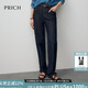 PRICH復古簡(jiǎn)約寬松直筒牛仔褲2025秋季新款氣質(zhì)顯瘦闊腿長(cháng)褲女 57深靛藍色 M (165)