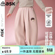 ASK JUNIOR兒童褲子秋冬小童搖粒絨保暖運動(dòng)休閑長(cháng)褲女童寬松褲子 粉色 120