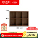 源氏木語(yǔ)實(shí)木書(shū)柜黑胡桃木矮書(shū)架靠墻組合柜子落地電視柜隔斷柜 0.98米書(shū)柜(2*3格)