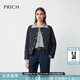 PRICH【90%鵝絨】時(shí)尚菱格絎線(xiàn)輕薄羽絨服2025冬新款保暖短外套新年 19黑色 M 165