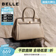 百麗包包女新款鎏金歲月3.0大號鉑金包真皮手提包X7385DX5 灰色 F