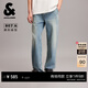 杰克·瓊斯（JACK&JONES）【純棉牛仔褲】男裝春季新款時(shí)尚水洗貓須闊腿褲長(cháng)褲子226232006 E39中牛仔藍 常規 31 175 W31/L30