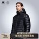 天石鵝鎧甲800蓬白鵝絨羽絨服男士短款連帽輕量排骨服2.0版G419/G422 黑色 男款2.0升級 L