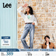 Lee【張凌赫代言】涼涼褲429中腰直腳天絲淺藍色女士牛仔褲潮流 淺藍色 28